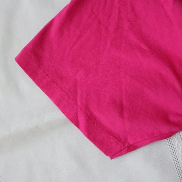 Hot pink blank single stitch t-shirt - Picture 4 of 6